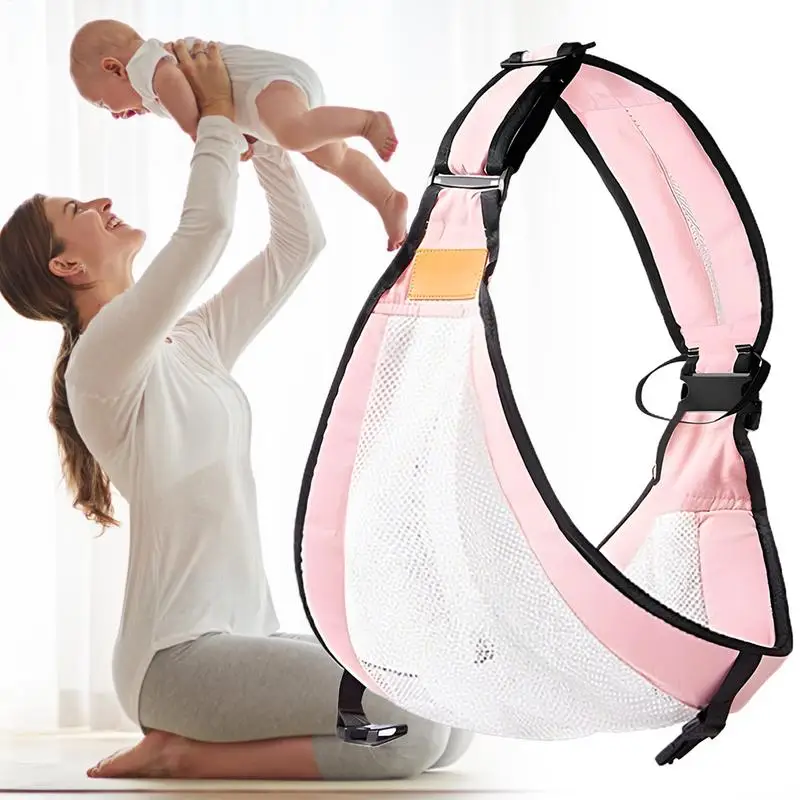 حاملة أطفال خفيفة الوزن وحاملات وإكسسوارات للأطفال الصغار بسعة تحميل 44 رطلًا حبال مريحة مع حزام خصر وصدر