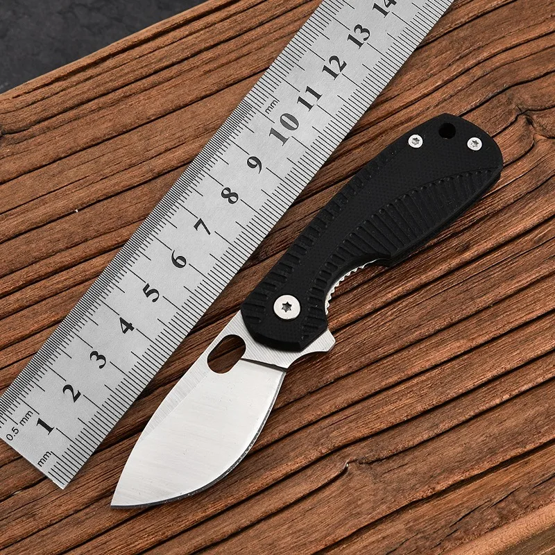 Outdoor mini folding knife high hardness camping knife G10 folding knife multi-purpose portable portable fruit knife