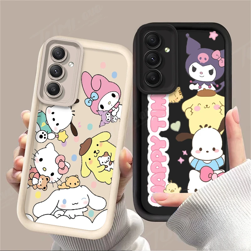 Sanrio Hello Kitty Pochacco Phone Case for Samsung Galaxy A55 A35 A25 A15 A05 A05S A24 A13 A23 A12 A22 A32 A52 A52S A72 A11 Capa