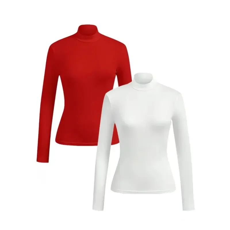 A best-selling, fashionable and versatile women's long-sleeved solid-color high-neck top that looks slimming and sexy