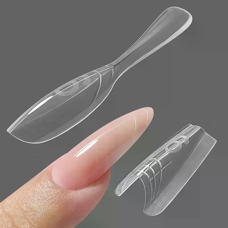Sandwich Nail Forms 60pcs Oval Extension Dual Form No Paper Forms Needed For Easy Nail Extensions Top Mold Bottom Mold Manicure