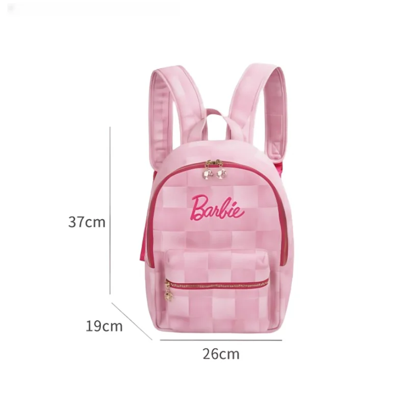 MINISO Genuine Barbie Student Backpack Travel Laptop Bag Maiden Skew Straddle Bucket Bag Decoration Cartoon Girl Holiday Gift