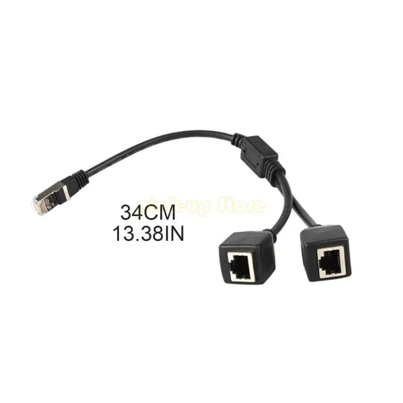 Q5WA 1 إلى 2 طرق RJ45 LAN Ethernet Cable Cable Female Flemiter Mosted Moster