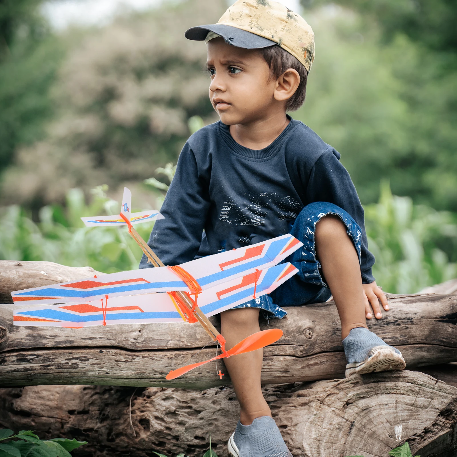 

2Pcs DIY Wooden Glider Toys Kids Outdoor Flying Plane Bamboo Material Educational Puzzle Practical Logical Thinking Creativity