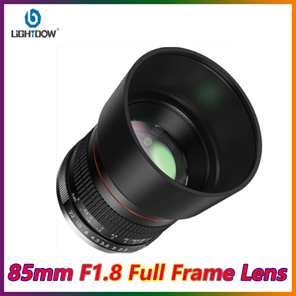 

Lightdow 85mm F1.8 Large Aperture Full Frame Portrait Fixed Lens Manual Focus for Canon EF Nikon F Sony E Mount Cameras