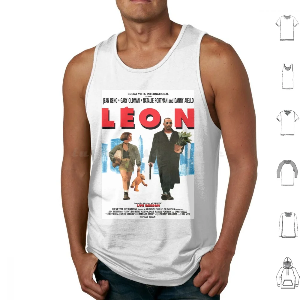 Leon Movie Tank Tops Vest Sleeveless Cinema Film Retro Vintage Wall Home Hottime Humanis Happy Family Love Story