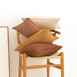 New Home Comfort Washed Cotton Solid Color Pressed Edge Pillowcase Multi-size Pillowcase