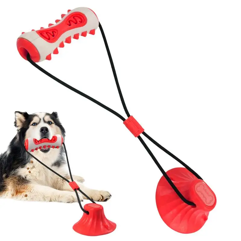 Puppy Chew Toys Stable Puppy Chew Toys with Strong Suction Base Interactive Dog Toy Bite Resistant Multifunctional Bone Stick