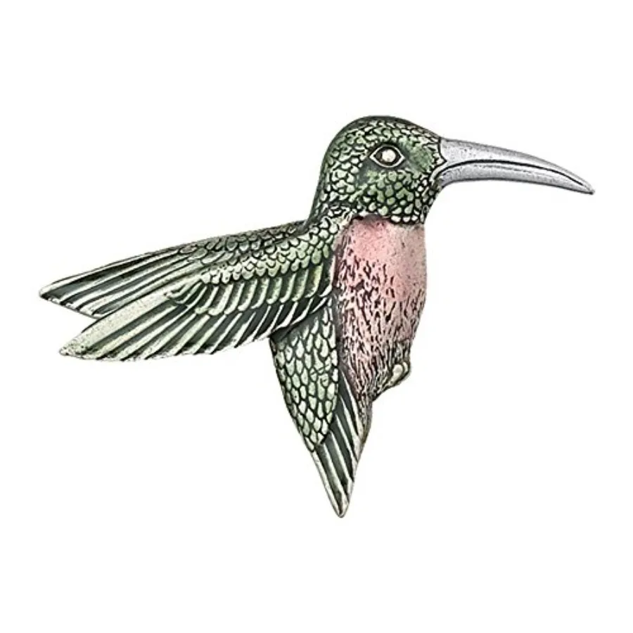 

Danforth - Hummingbird Brooch Pin Handcrafted Pewter Bird Brooch Pins For Women 2" Wide - Made In USA