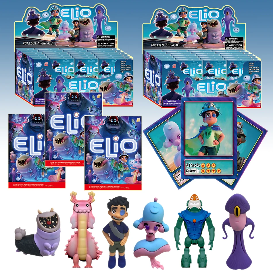 

24pcs Anime Elio Blind Box Figure Action Figurine Kits PVC Model Toys Matching cards Wholesale Card Surprise Bag Gift
