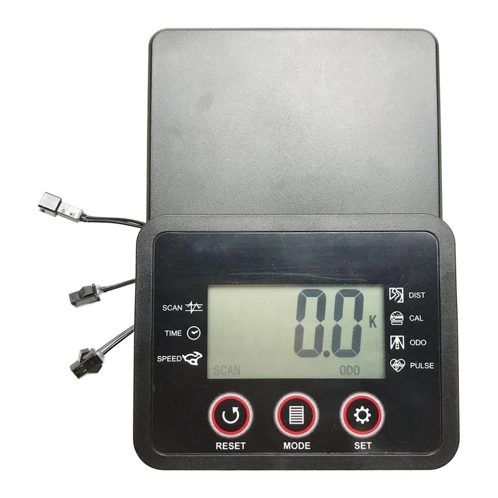 Exercise Bike Monitor Console LCD Display Heart Rate For Pulse Sensor Phone Tablet Holder For Stationary Cycling Trainer Compute