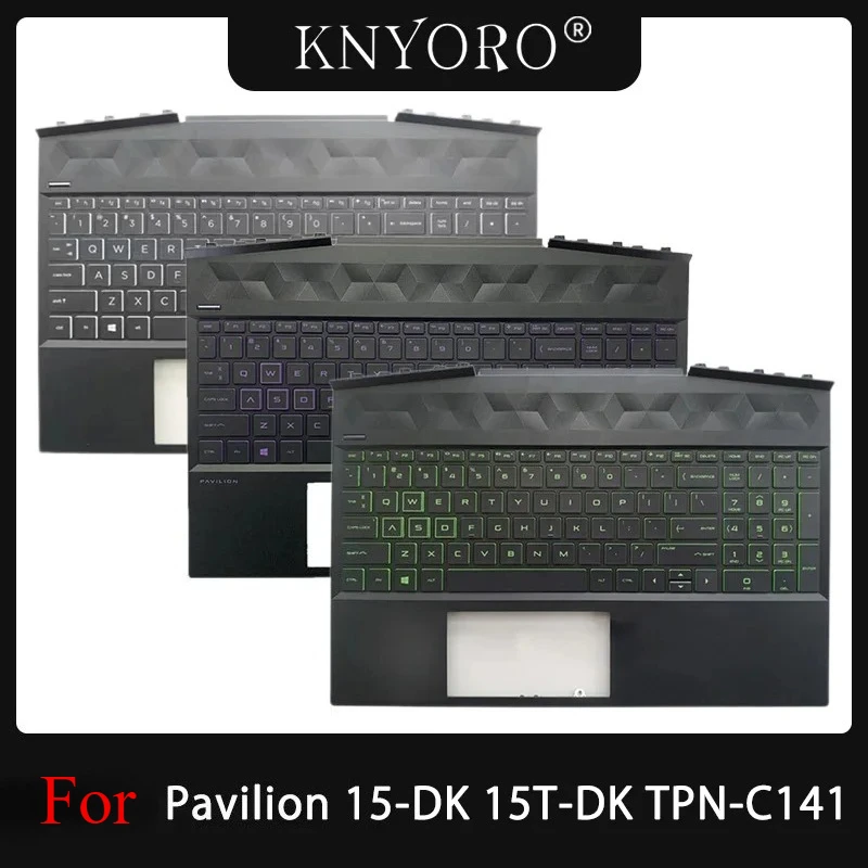 

Оригинальная новая американская клавиатура для Pavilion 15-DK 15T-DK 15-DK0126TX TPN-C141, сменный верхний чехол для упора для рук, зеленая клавиатура для ноутбука