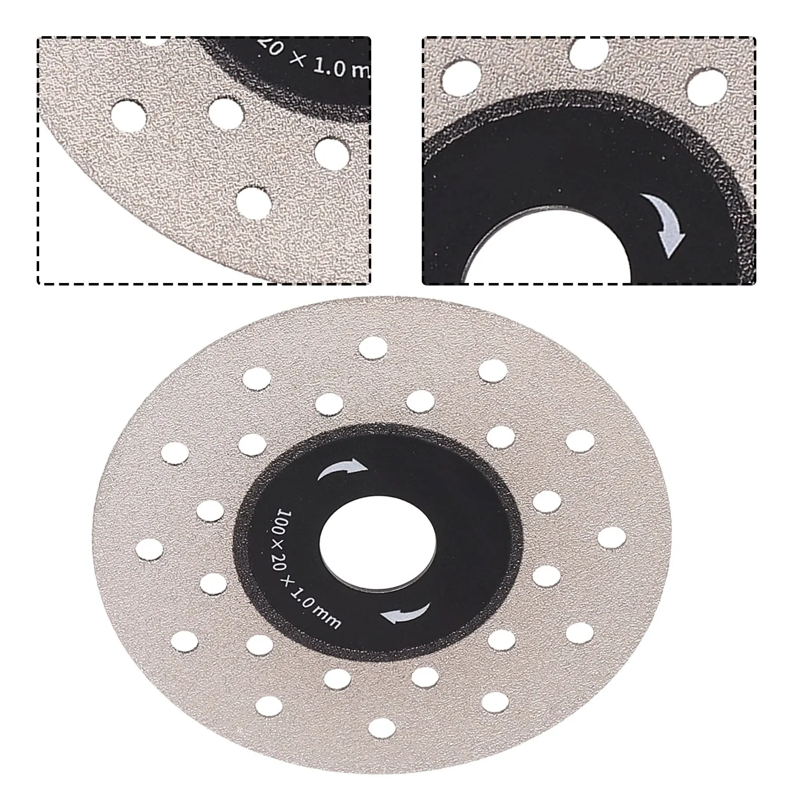 Untuk memotong dan memoles berlian gergaji pisau gerinda cakram pemolesan 100*25*1.0mm 100mm gergaji berlian pisau gerinda cakram perak