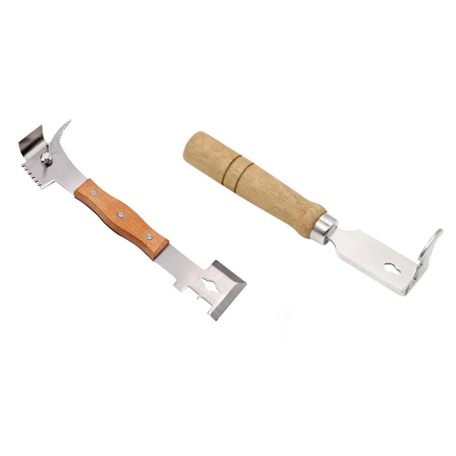 Bee Hive Tool Wooden Handle Multifunctional Hive Cleaner Hand Tool for Farmer Cleaning Bee Hive Box Beehive Frame Apiarist Bee