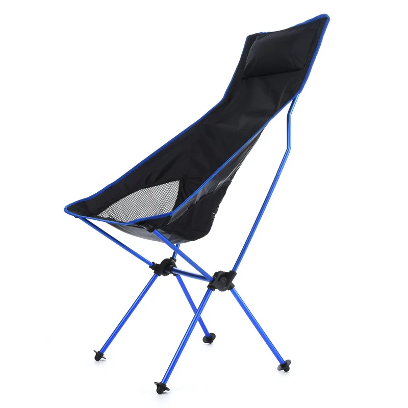 Portable Folding Camping Chair Long Leisure Back Beach Garden Chair Alloy