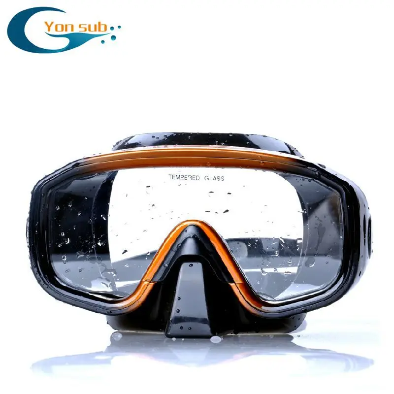 Tempered Glass Diving Mask, Full Dry Equipment Anti Choking, Scuba Snorkel Gear for Underwater Use