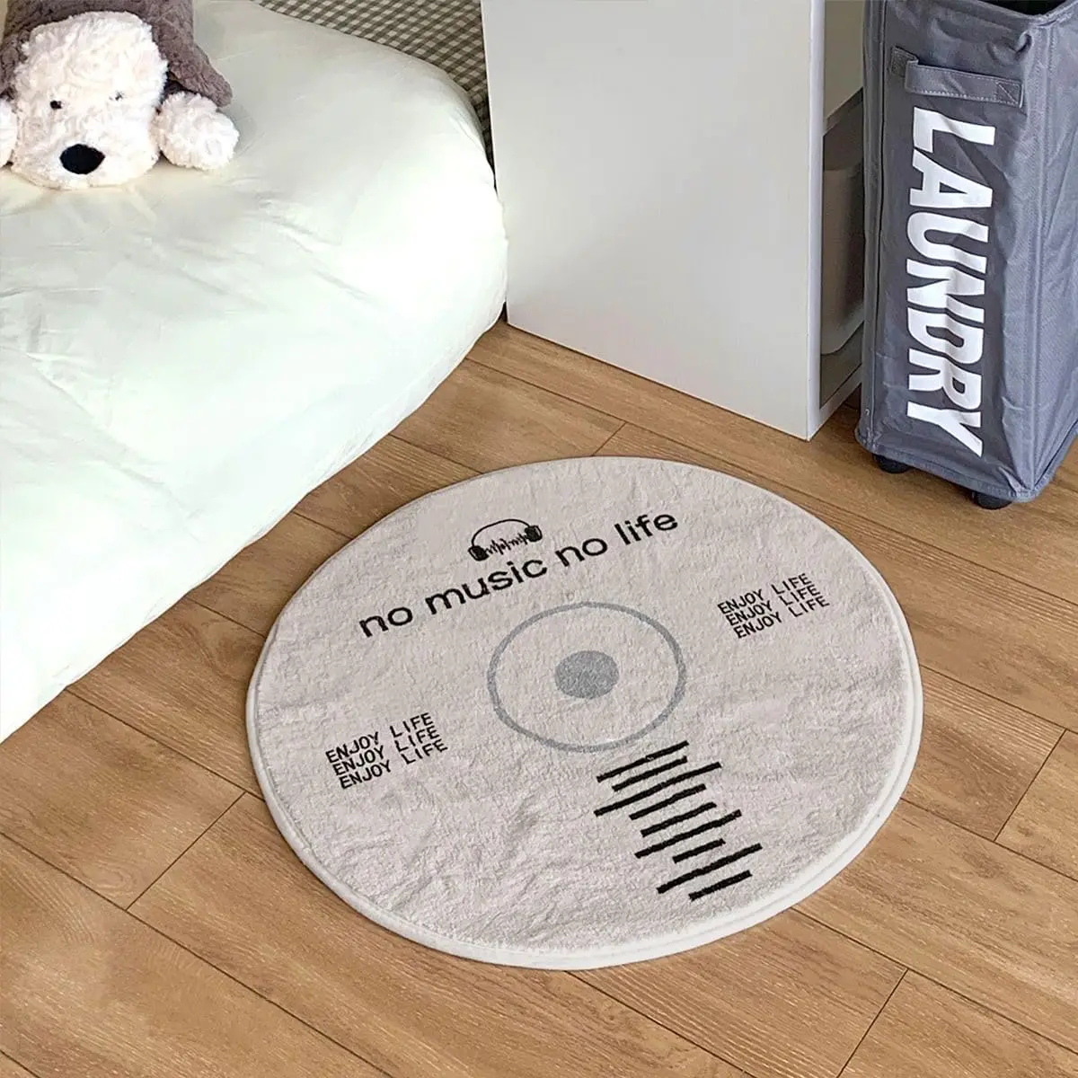Creative CD Disc Floor Mat Non-slip Washable Absorbent Floor Door Mat Super Soft Bedroom Bedside Carpet Interior Decoration