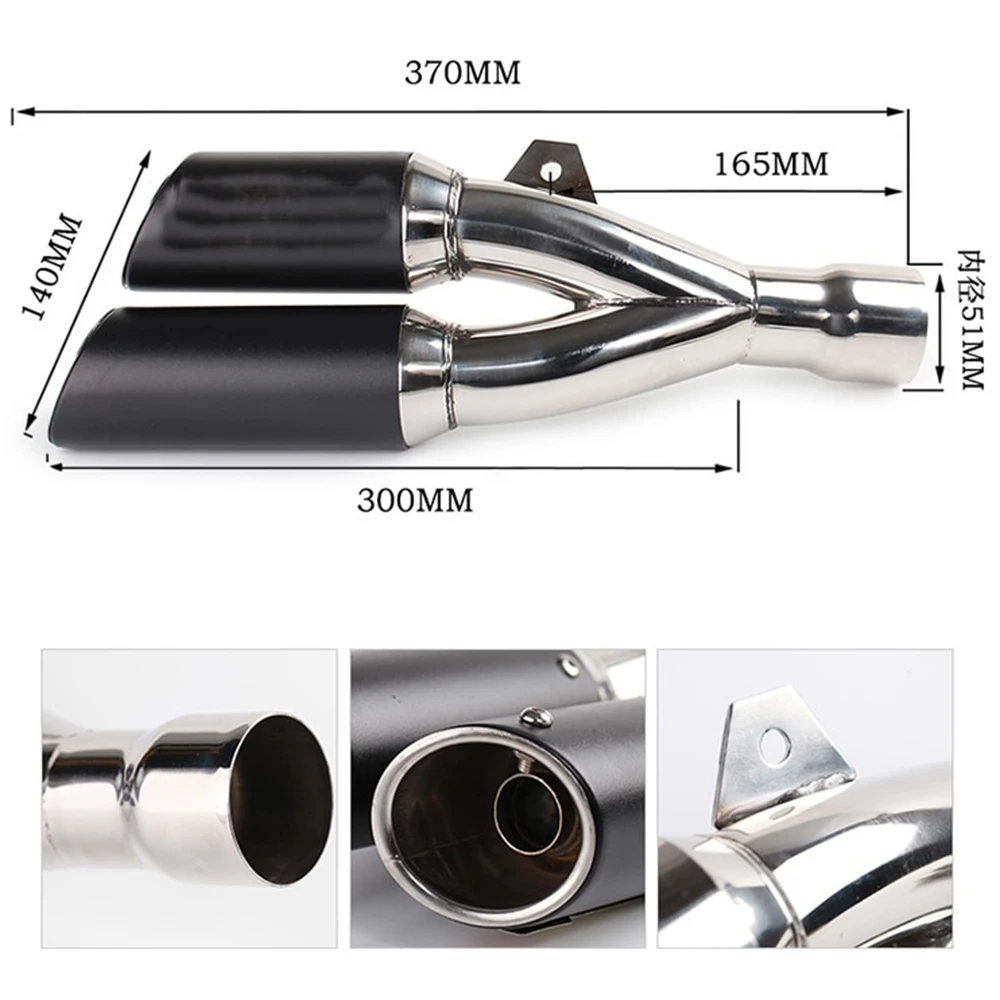 51 مللي متر العالمي للدراجات النارية العادم الأنابيب الهروب موتو الخمار DB القاتل ل DUKE Z650 MT09 790 890 CF800MT Z900 Z400