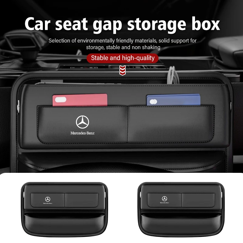 Car Goods Console Side Seat Gap Filler Front Seat Organizer For Benz W202 W212 W126 W140 W168 W177 CLS GLE GLC GLS CLA