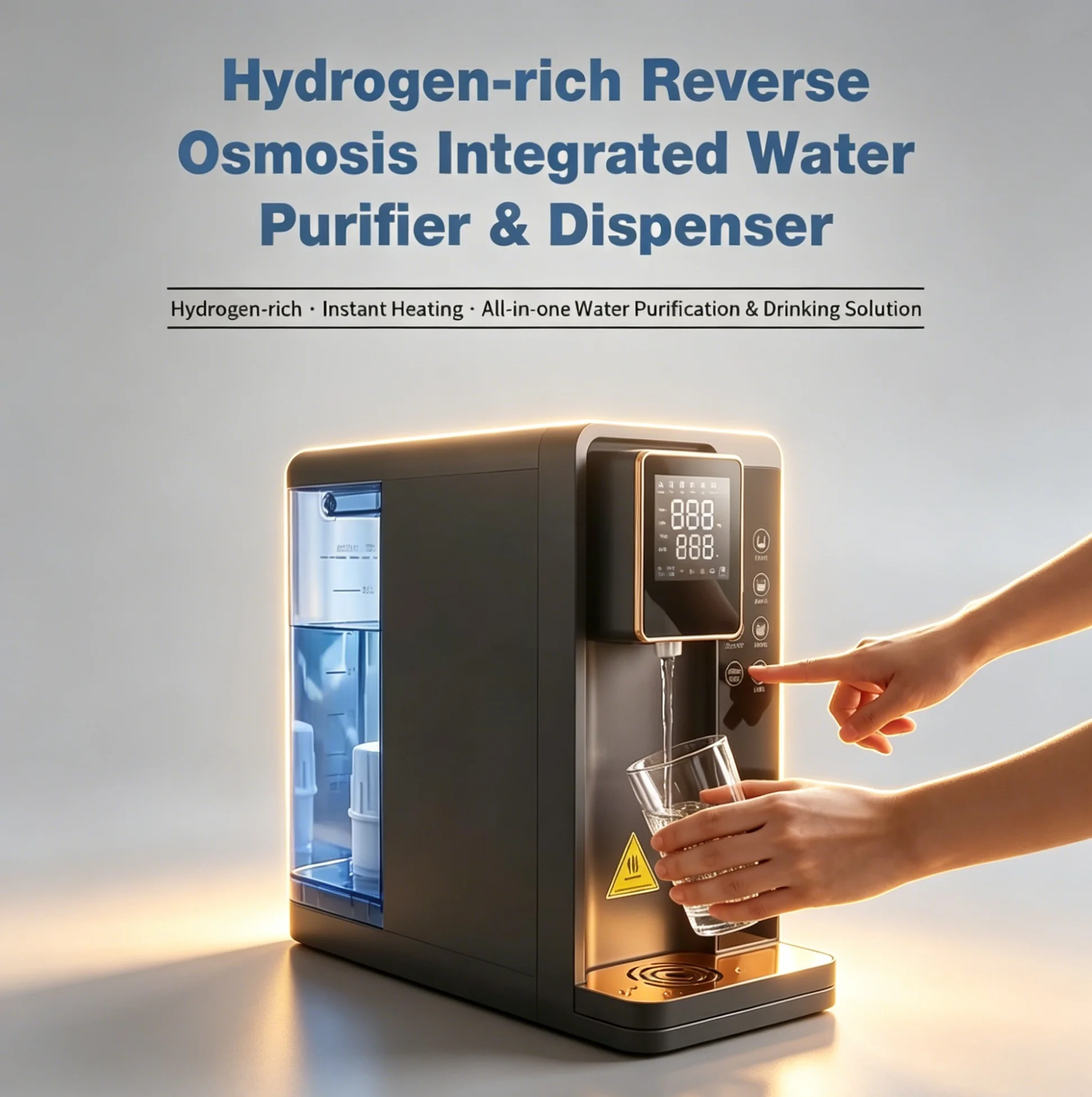 New Terahertz Activated Water Purifier Dispenser Water with Automatic Circulation Sterilize System&Precise Water Volume Control