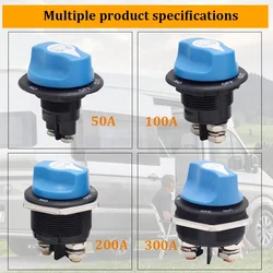 12V DC Disconnecter Power Isolator Cut Off Switch Kit 50A 100A 200A 300A Car Rally Battery Switch for Motorcycle Boat Truck Car