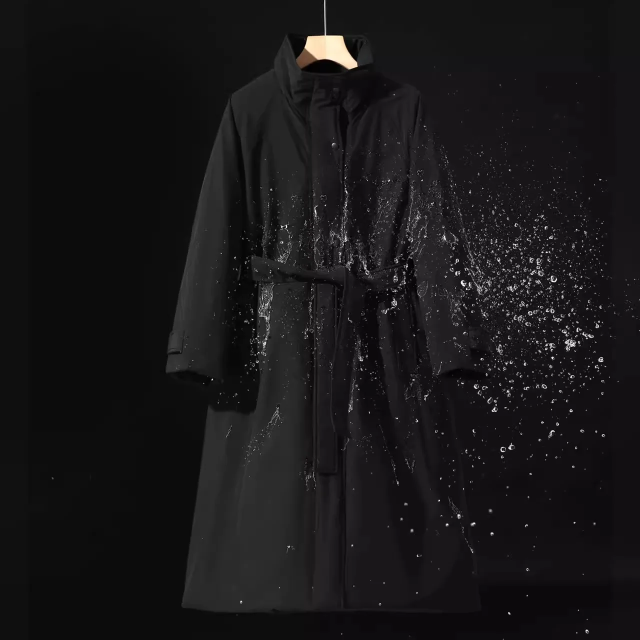 Women's Long down Jaet  Lapel Walking Quilted Goose down Winter Coat Thiened Commute Sle Mid-Length