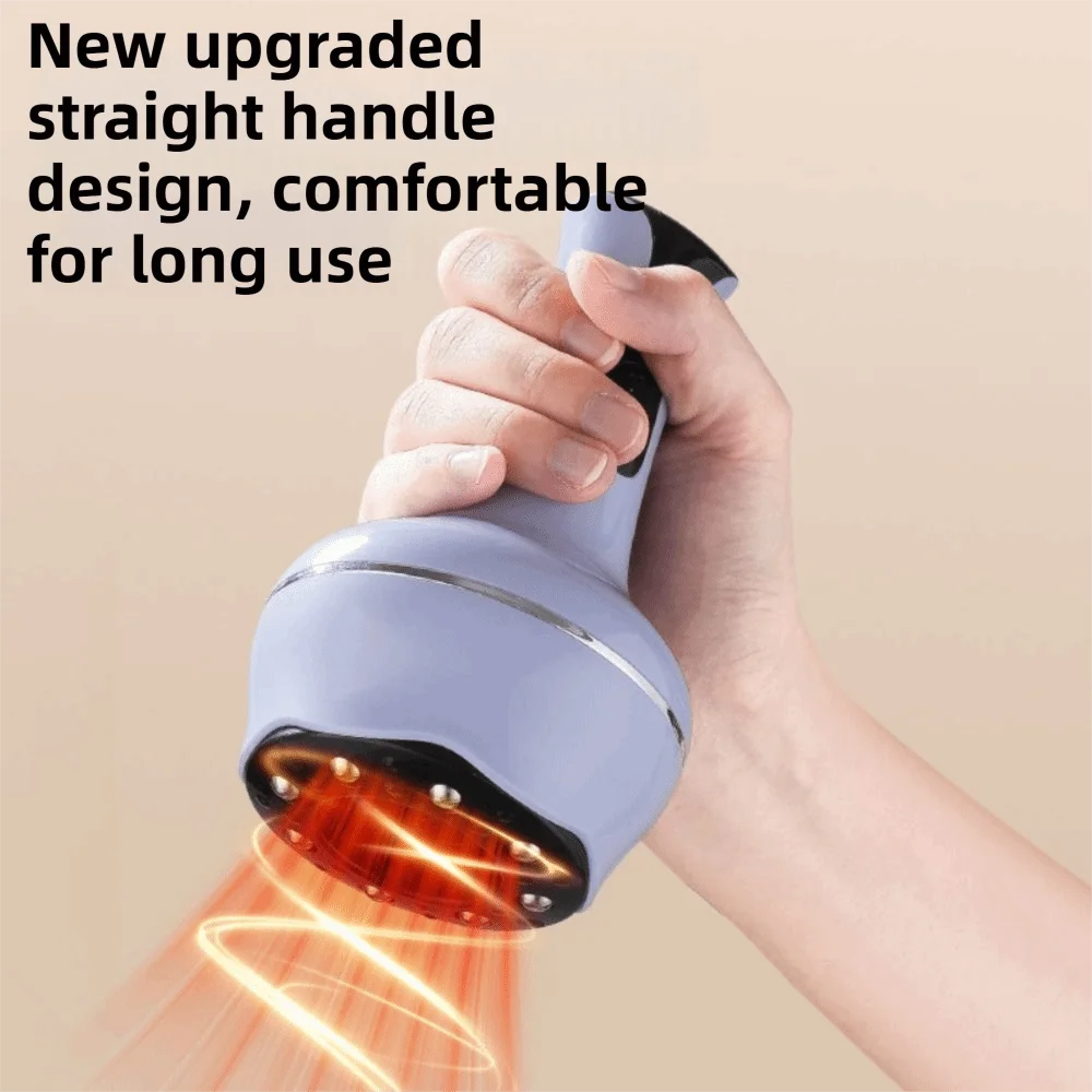 

USB Rechargeable Handheld Abdominal Massager Meridian Brush Adjustable Guasha Cupping Intensity Arm Leg Massage Scraping Device
