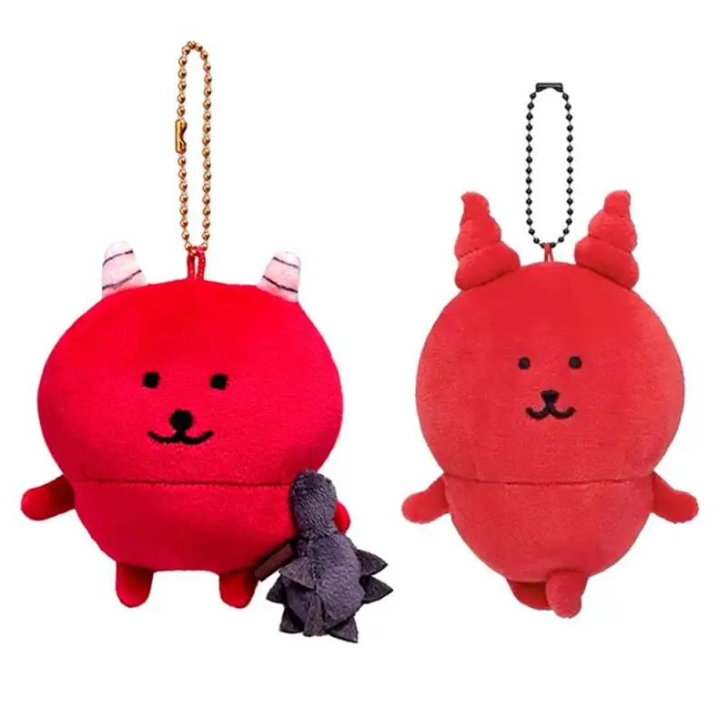 

10cm Cute Cartoon Kawaii Chiikawa Red Ghost Bear Electric Saw Muscle Bear Plush Doll Keychain Bag Pendant Toy Gift