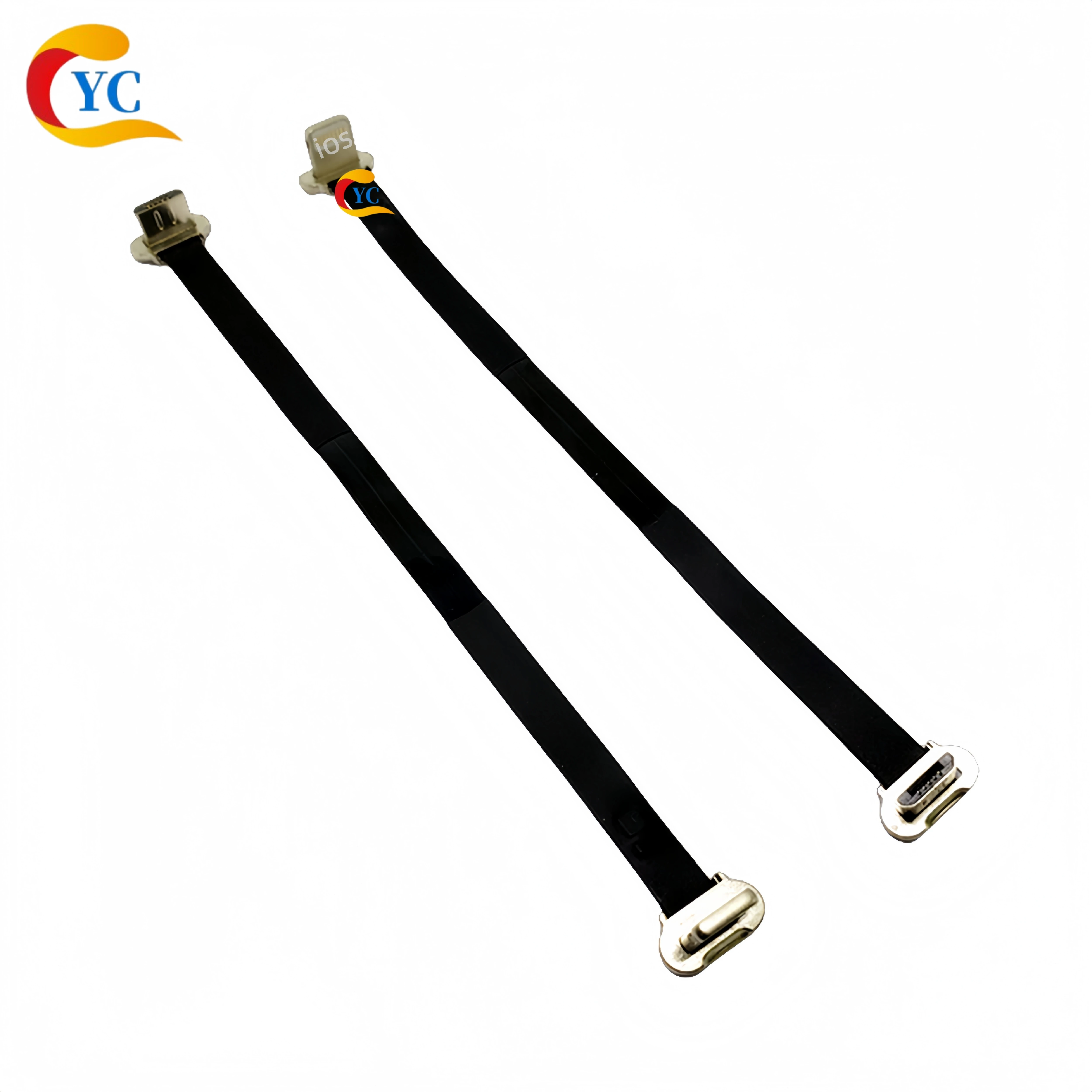 Two-Way Fpc Flexible Cable Male-To-Male Android to Micro to Type-C Dual-Head Wireless Charging Back Clip Data Transfer Connector USB Flexible Flat Cable