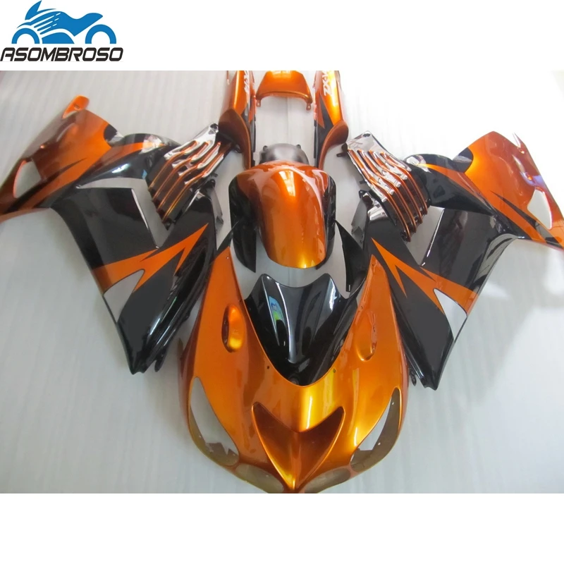 New Arrival Mold Boldyworks for Kawasaki Ninja ZX14R fairing kit 2006 2007 2008 -2011 orange grey fairing set zx14r 06 07 08