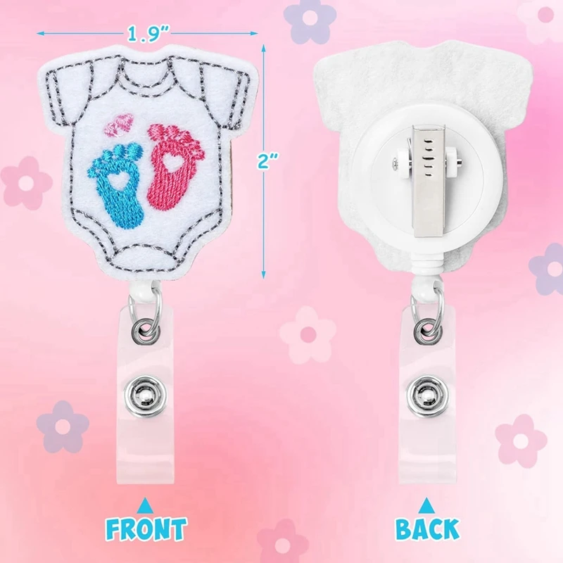 6 Stück Arbeit und Lieferung Krankens ch wester Filz Abzeichen Rollen Nicu Krankens ch wester einziehbare niedliche Abzeichen halter mit Krokodil klemme langlebig