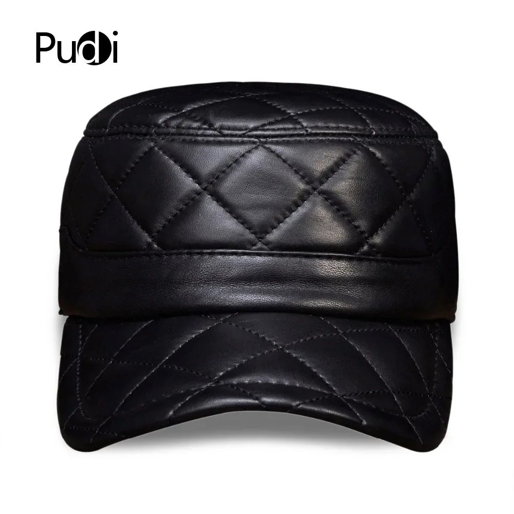 HL031 MEN'S Genuine Leather Baseball Cap Hat Brand New Leather Caps Hats