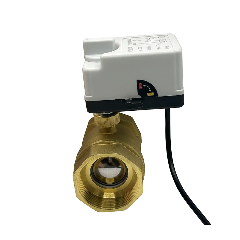 Imagem -04 - Válvula de Esfera Motorizada em Dois Sentidos com Interruptor Manual 220v 12v 24v Válvula de Esfera Elétrica de Bronze 3-wire Controle de Pontos 1