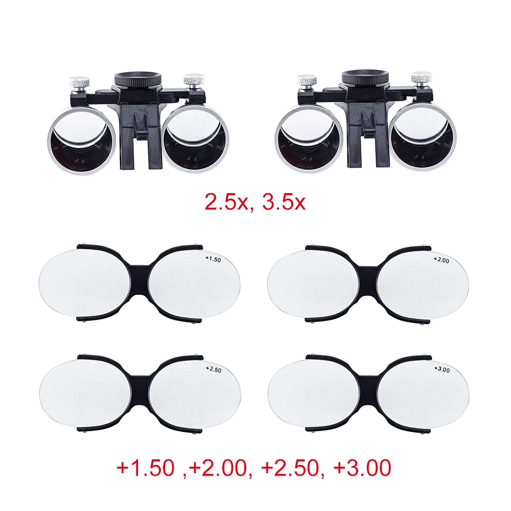 2.5X/3.5X Accessories Spare parts for Dental LED Headlight Binocular Loupes Dentist Surgical Headlamp Dentistry Magnifier