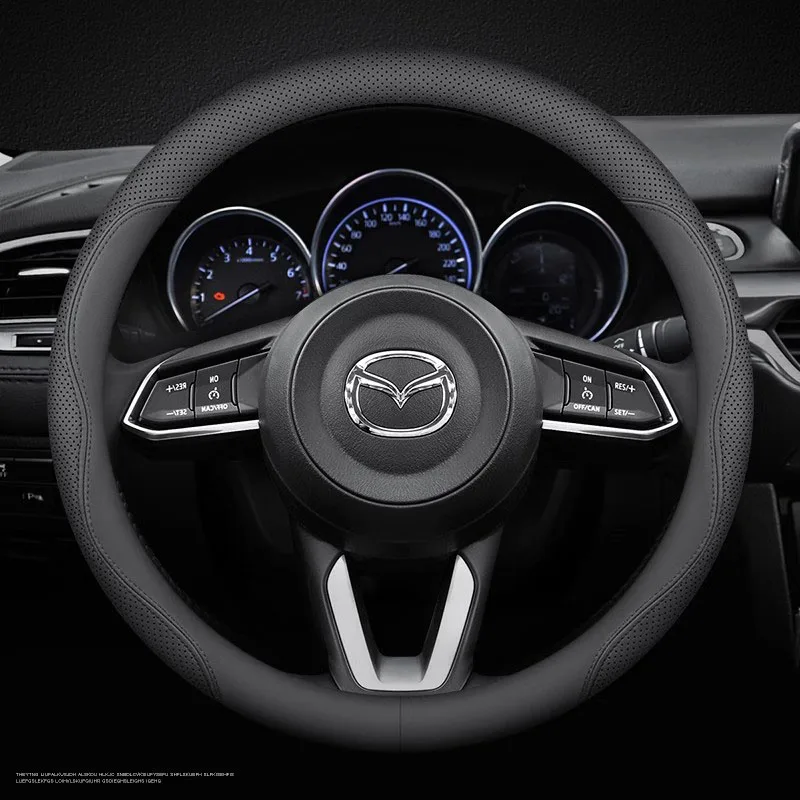 nappa leather car steering wheel cover for mazda 2 3 6 5 8 mpv cx-5 cx5 cx50 cx-50 cx30 cx3 cx4 axela atenza kits styling cx3