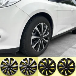 4pcs hub caps suitable for cars with 15-inch iron wheels, made of PP plastic, can be used to decorate the appearance of car whee