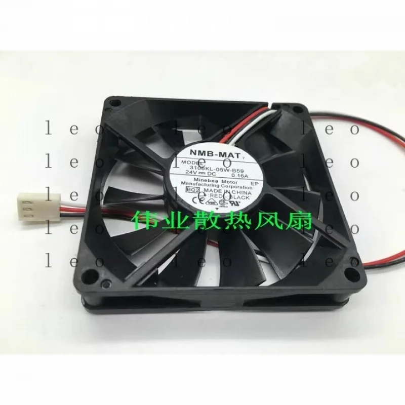 AA  for  NMB 3106KL-05W-B59 24V 0.16A 8CM 8015 3-pin Cooling Fan