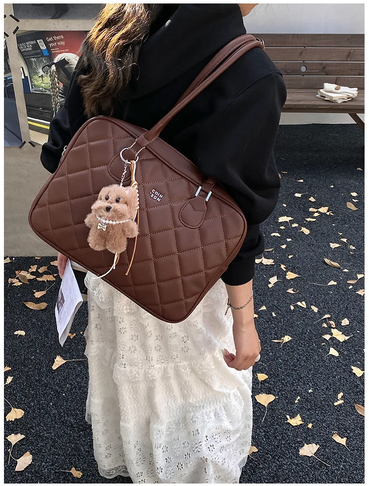 

Стеганая большая сумка, большая большая сумка, женская сумка через плечо, сумка-хобо, кожаная сумка