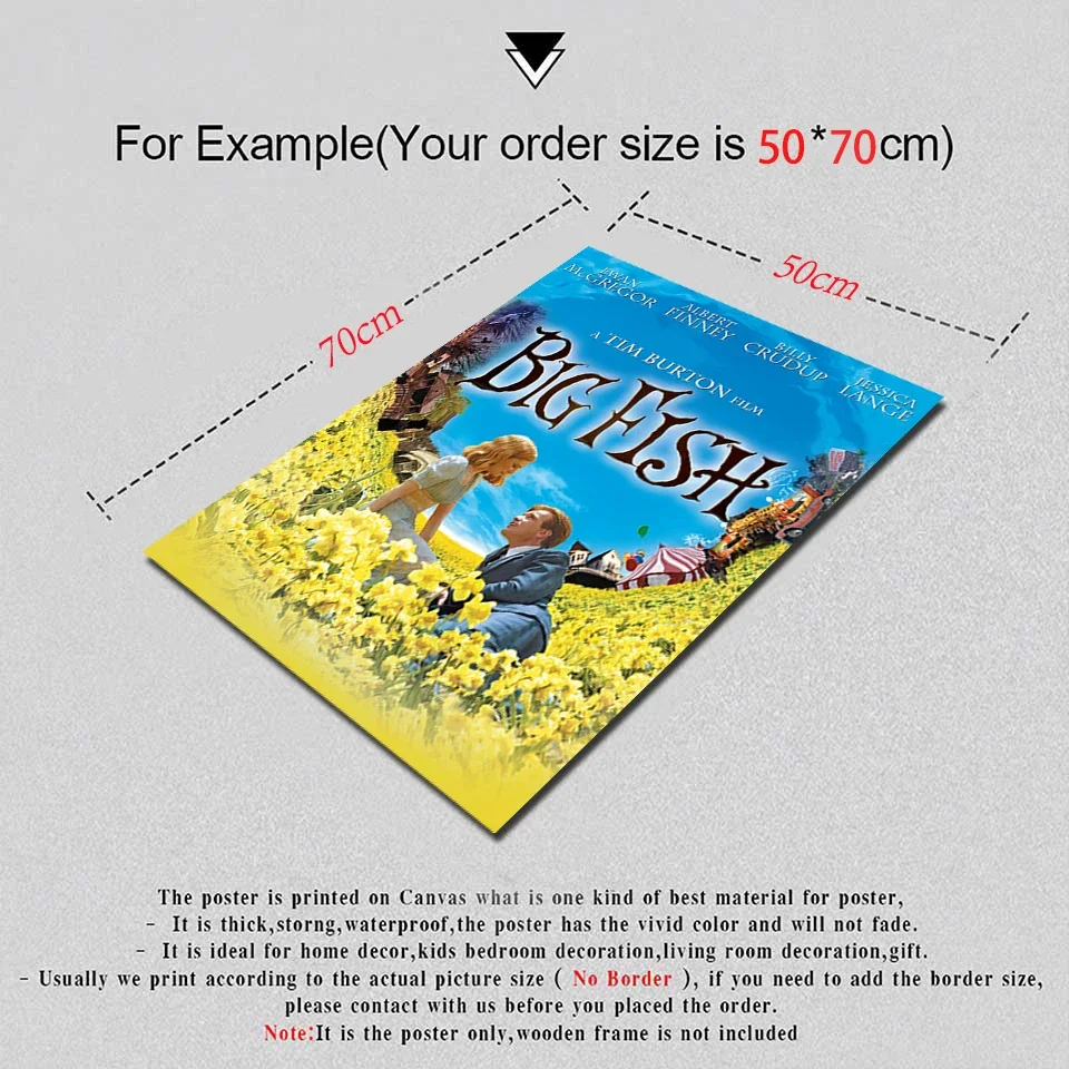 Big Fish Movie Poster Wall Posters Prints Canvas Art Wallpaper Picture Interior Bar Painting Home Decor Gift
