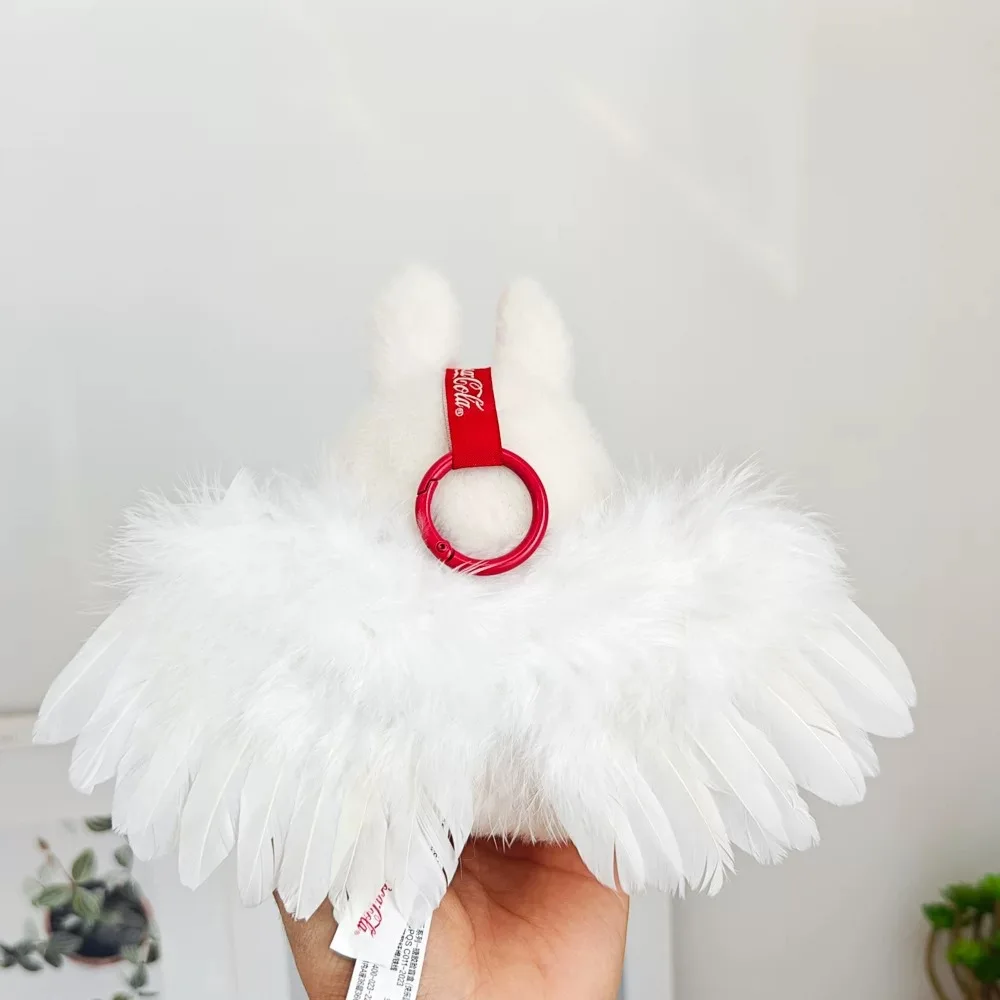 Bambole di peluche Labubu di moda V1 V2 V3 Giocattoli fai da te fatti a mano Accessori decorativi alla moda per bambole Labubu da 15/17 cm Ali di piume d'angelo