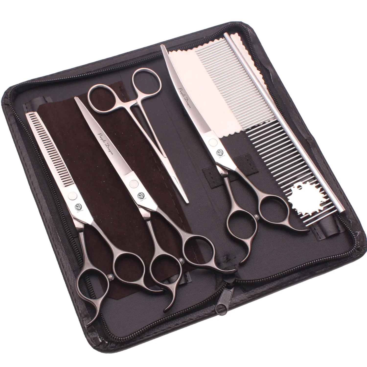 High-Quality Professional Stainless Steel Thinning Chunker Dog Grooming Scissors Set - Essential Gear for Precision Hairdressing