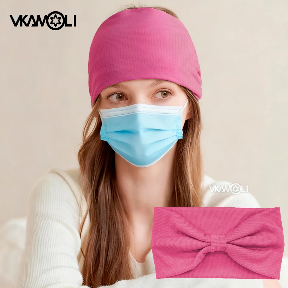 ที่คาดผมแบบกว้างสำหรับแพทย์ พยาบาล ผู้หญิง ผ้าคาดผมแบบเรียบ สำหรับเล่นกีฬา วิ่ง ทำงาน ผ้าคาดผมผ้าฝ้ายกันลื่น