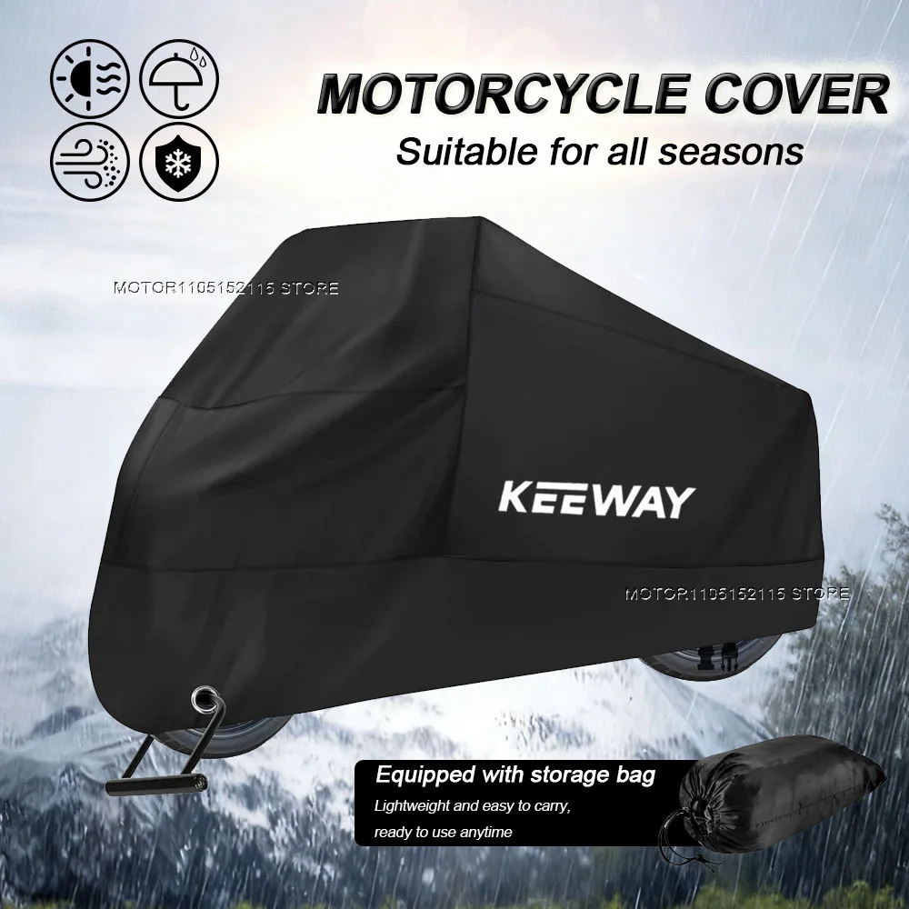 Para Keeway SR125 TX 125 200 Vieste 300 RKR RKV 125 cubierta de motocicleta impermeable al aire libre Scooter Protector UV cubierta de lluvia y polvo