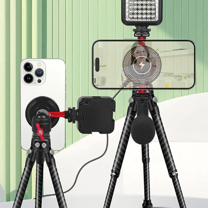 Tripod for Cellphone & Camera, Phone Tripod with Wireless and Phone Holder, Portable Tripod for Video Recording