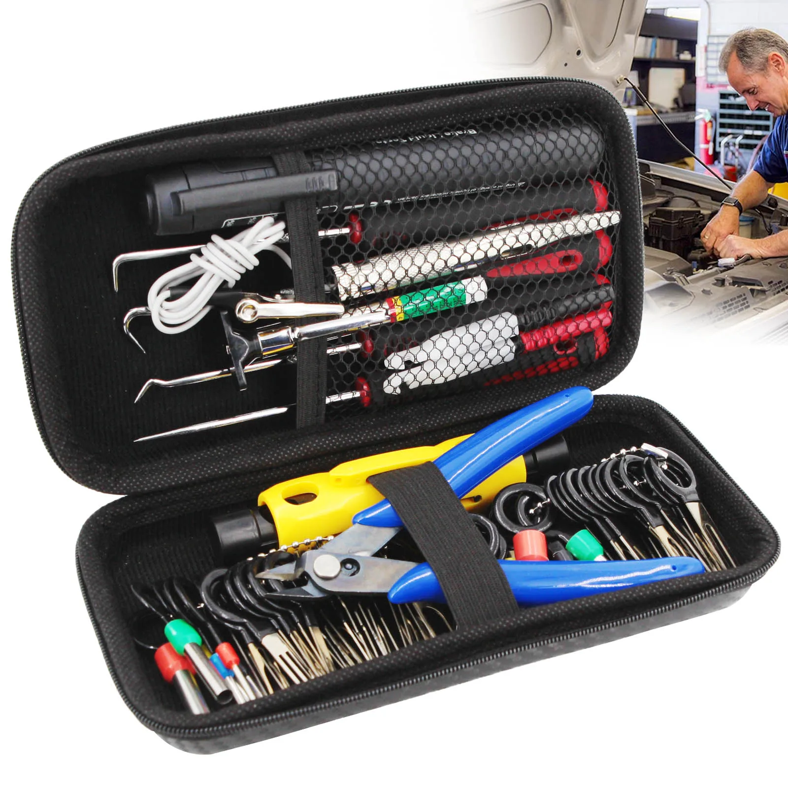 

91pcs Terminal Extractor Removal Tool Kit Terminal Ejector Kit Depinning Tool Wire Connector Pin Release Set With Pick Hook Set