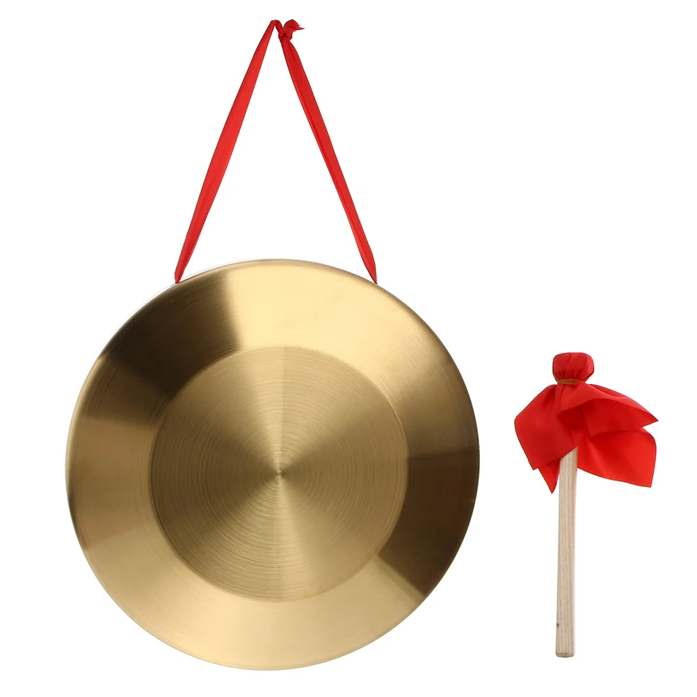 

Gong Band Saucers Percussion Musical Instrument Gongs Cymbals Japanese Hanging Hand with Hammer Opera Chinese