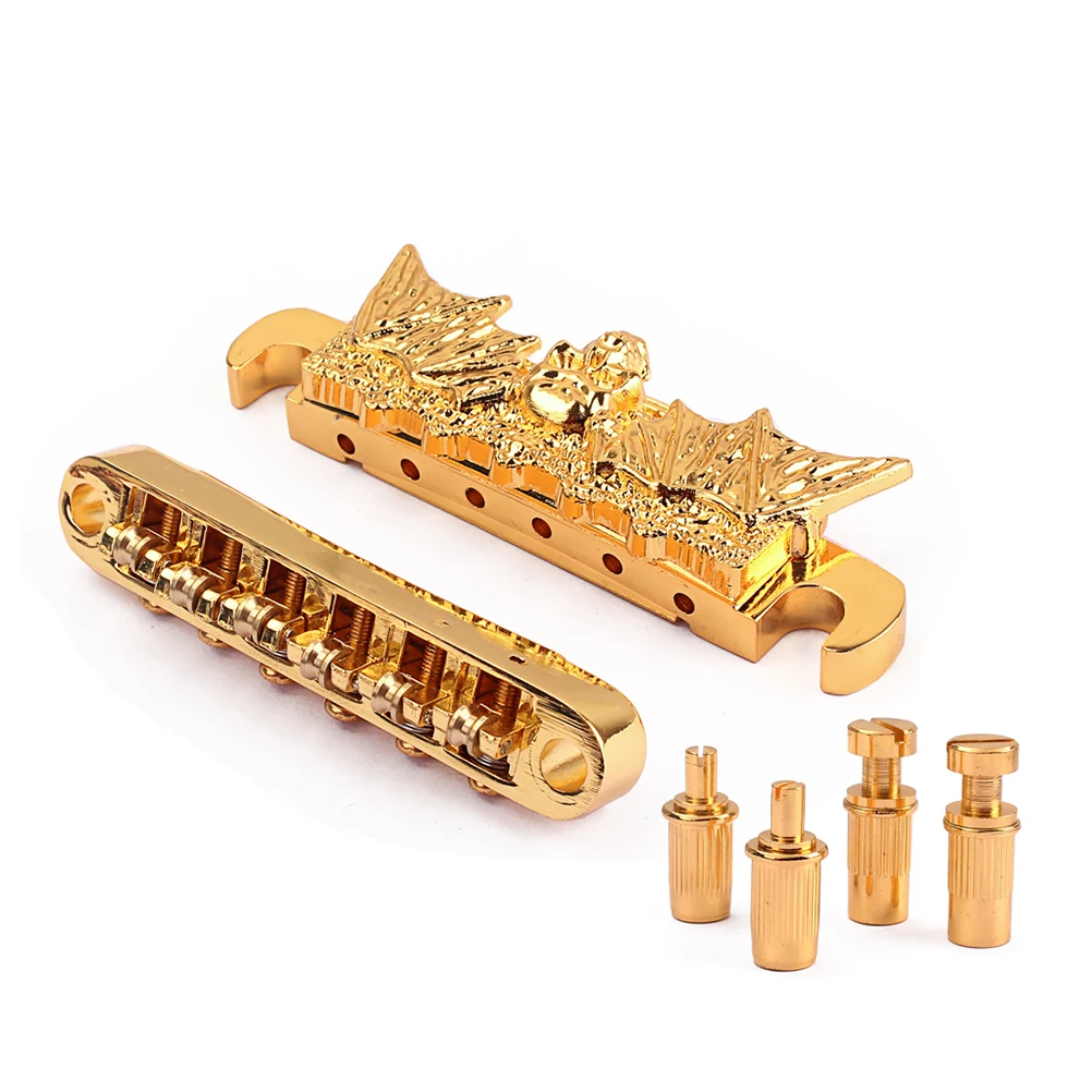 

Bridge Set Acoustic Guitar Parts Tailpiece Bridges and Saddles Accessories Golden Accessory