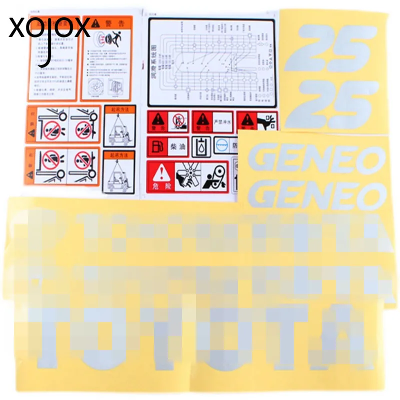 XOJOX For Toyota Forklift 3 3.5 ton Body Sticker Forklift Sticker 7FD25 7FD30 7FD20 Whole Vehicle Sticker Decorative Label St