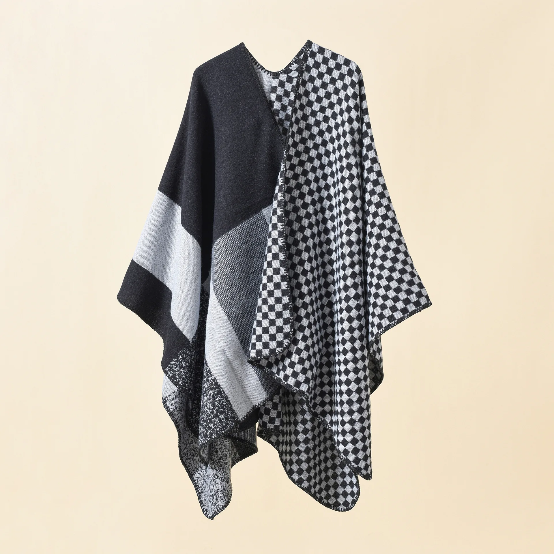 

Fashion Oversized Shawls and Wraps Cashmere Pashmina for Women Bufanda Mujer Female Warm Plaid Ponchos and Capes Elegant Chals