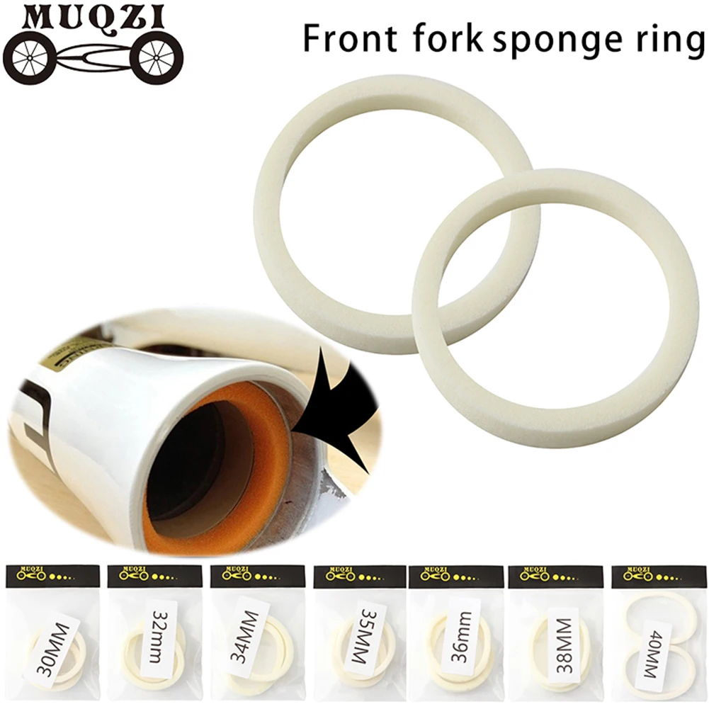 2pcs Bicycle Front Fork Sponge Ring Oil Foam Absorber Bike Forks Accessory 30/32/34/35/36/38/40mm Cycling Front Fork Sponge Ring